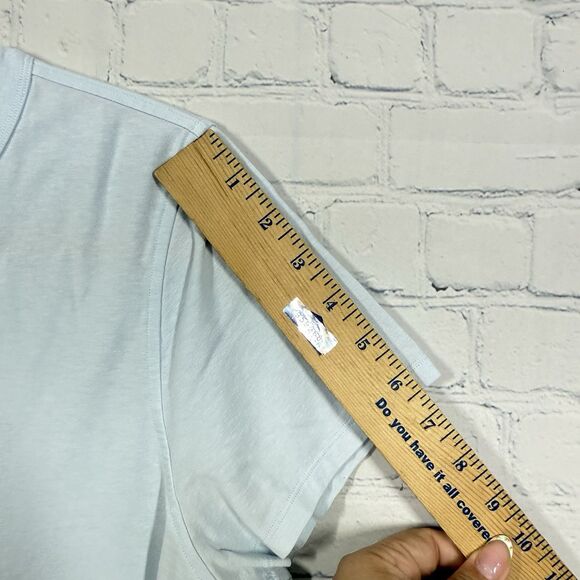 Lululemon Women Size 10 Blue Crew Neck Short Sleeve Cropped T-shirt Gym Casual - Picture 10 of 10